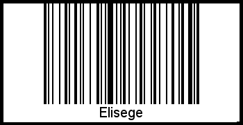 Der Voname Elisege als Barcode und QR-Code