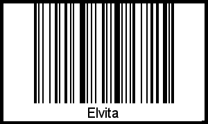 Barcode des Vornamen Elvita