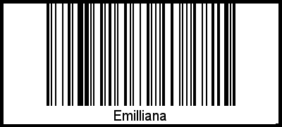 Interpretation von Emilliana als Barcode