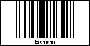 Barcode des Vornamen Erdmann