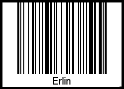 Der Voname Erlin als Barcode und QR-Code