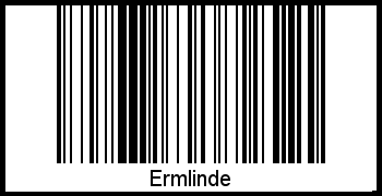 Ermlinde als Barcode und QR-Code