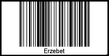 Erzebet als Barcode und QR-Code