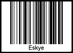 Der Voname Eskye als Barcode und QR-Code