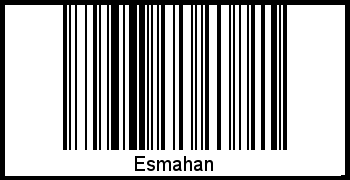 Interpretation von Esmahan als Barcode