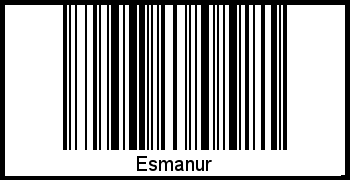 Esmanur als Barcode und QR-Code