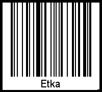 Interpretation von Etka als Barcode