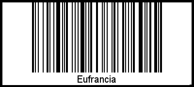 Eufrancia als Barcode und QR-Code