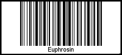 Euphrosin als Barcode und QR-Code