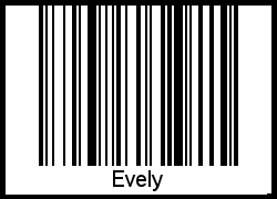 Evely als Barcode und QR-Code