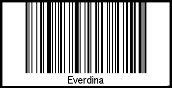 Der Voname Everdina als Barcode und QR-Code