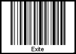 Barcode des Vornamen Exite