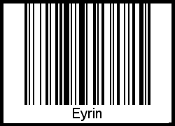 Barcode des Vornamen Eyrin