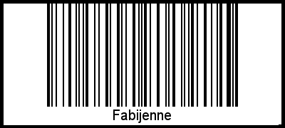 Fabijenne als Barcode und QR-Code