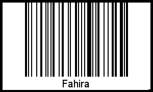 Interpretation von Fahira als Barcode