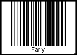 Barcode des Vornamen Farly