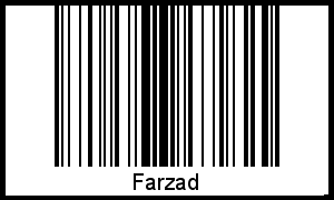 Barcode des Vornamen Farzad