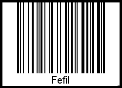 Barcode des Vornamen Fefil