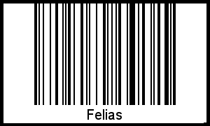 Barcode des Vornamen Felias