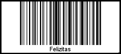 Barcode des Vornamen Felizitas