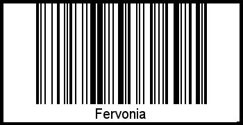 Barcode des Vornamen Fervonia