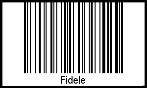 Barcode des Vornamen Fidele