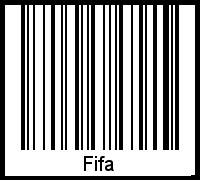 Fifa als Barcode und QR-Code