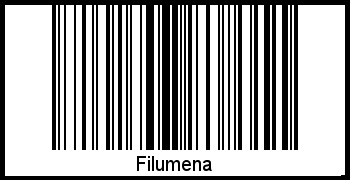 Barcode des Vornamen Filumena