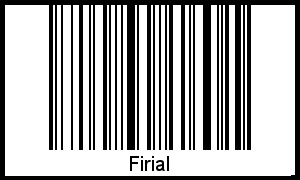 Barcode des Vornamen Firial