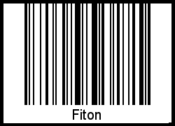 Barcode des Vornamen Fiton