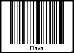 Barcode des Vornamen Flava