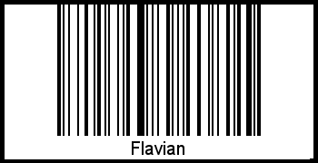 Der Voname Flavian als Barcode und QR-Code