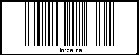 Barcode des Vornamen Flordelina