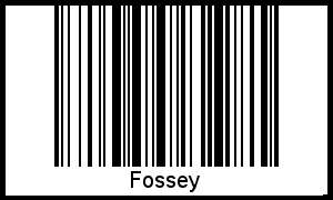 Barcode des Vornamen Fossey