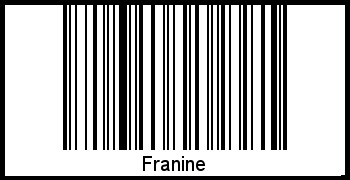 Der Voname Franine als Barcode und QR-Code