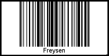 Interpretation von Freysen als Barcode