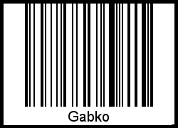 Interpretation von Gabko als Barcode