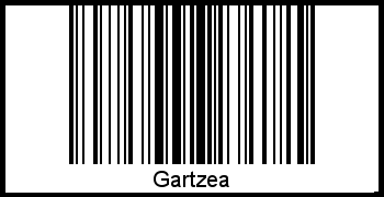 Barcode des Vornamen Gartzea