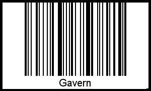 Barcode des Vornamen Gavern