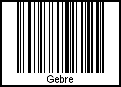 Gebre als Barcode und QR-Code