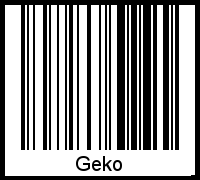 Barcode-Foto von Geko