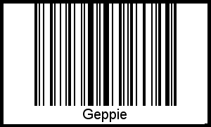 Der Voname Geppie als Barcode und QR-Code