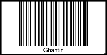 Barcode des Vornamen Ghantin