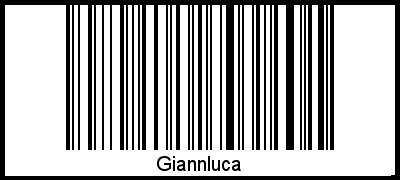 Giannluca als Barcode und QR-Code