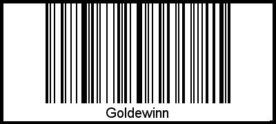 Interpretation von Goldewinn als Barcode