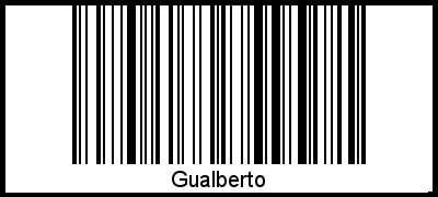 Barcode des Vornamen Gualberto
