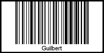 Der Voname Guilbert als Barcode und QR-Code