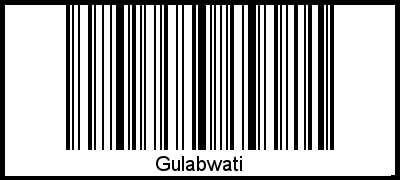 Barcode des Vornamen Gulabwati