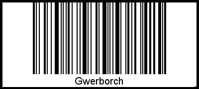 Gwerborch als Barcode und QR-Code