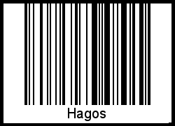 Der Voname Hagos als Barcode und QR-Code